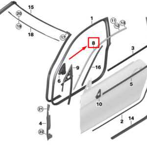 BMW 4 F82 Front Right Door Side Frame Finisher 51767433338 7433338 ORIGINAL