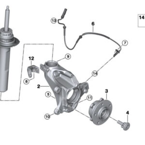 BMW 2 F45 Front Right Shock Absorber 6887338 31306887338 ORIGINAL