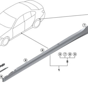 BMW 3 G20 Rear Left Wheel Arch Flaring 51128493947 ORIGINAL