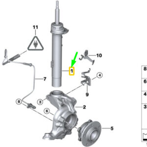 BMW 3 Coupe E92 Front Left Spring Strut 31312283917 2283917 ORIGINAL