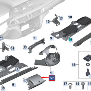 BMW X6 F16 Driver Side Folding Box 51459288611 ORIGINAL