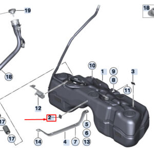 BMW X3 F25 Fuel Tank Damping Strip 16117297318 7297318 ORIGINAL