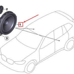 BMW X3 G01 Front Left Door Mid-Range Loudspeaker 65136809629 ORIGINAL