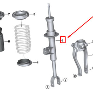 BMW 6 Gran Turismo G32 Front Left Shock Absorber 6871995 31316871995 ORIGINAL