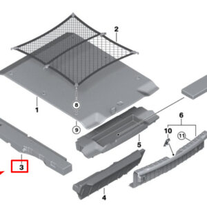 BMW 3 F30 Rear Right Side Member Pad 51477348318 7348318 ORIGINAL