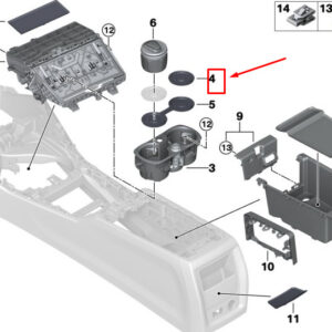 BMW 3 G20 Drink Holder Rubber Insert 51166992044 ORIGINAL