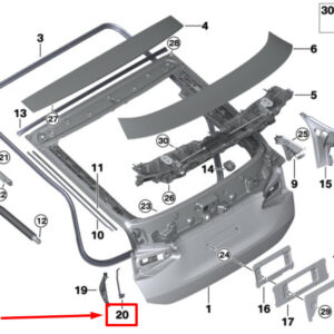 BMW 6 G32 Rear Right Trunk Sealing Strip 51767488736 7488736 ORIGINAL