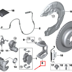 BMW 7 G11 Rear Right Brake Caliper Carrier 34206891918 ORIGINAL
