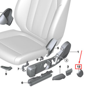 BMW 3 G20 Front Left Belt Catch Cover 52107469914 ORIGINAL