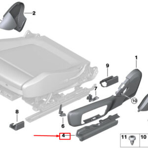 BMW 3 G20 Exterior Front Right Upper Rail Finisher 52107492934 ORIGINAL