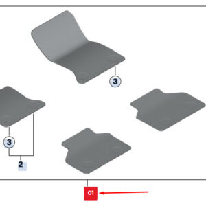 BMW 5 Gran Turismo F07 Floor Mat Set RHD 51477353723 7353723 ORIGINAL