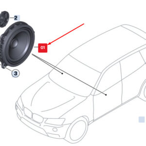 BMW X3 F25 Front Door Mid-Range Loudspeaker 65139240642 9240642 ORIGINAL