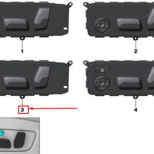BMW 3 G20 Right Seat Adjustment Switch 61319390118 ORIGINAL