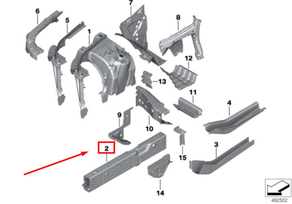 BMW X6G06 Front Right Engine Support 41007417572 7417572 ORIGINAL