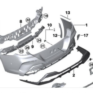 BMW 8 Cabrio G14 M F91 Rear Right Bumper Bracket 51128075248 ORIGINAL