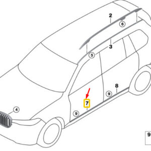 BMW X7 G07 Front Left Door Molding 7428687 51137428687 ORIGINAL