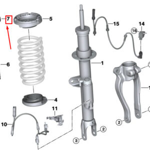BMW 5 Touring G31 Front Spring Strut Guide Support 31306882571 ORIGINAL