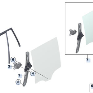 BMW X3 F25 Rear Right Door Window Guide 51357311266 7311266 ORIGINAL