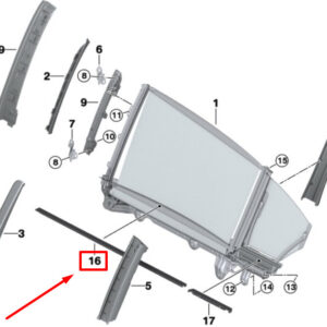 BMW 7 G12 Front Right Door Belt Molding 7405908 51427405908 ORIGINAL