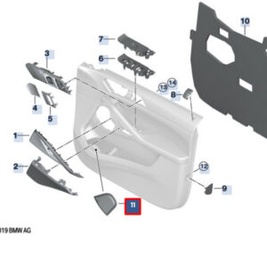 BMW X6 G06 Front Right Door Insert Pocket 51416998928 ORIGINAL