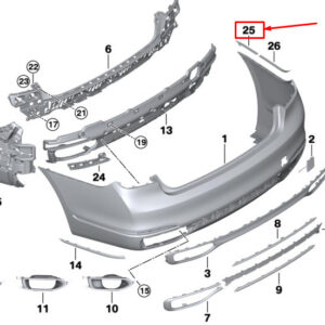 BMW 7 G11 Rear Right Bumper Protection Foil 51127381364 ORIGINAL