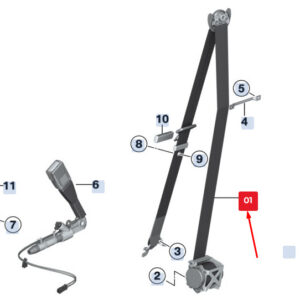 BMW X3 F25 Front Right Seatbelt 72117367254 7367254 ORIGINAL