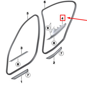 BMW 3 F30, F80 Rear Left Inner Entrance Cover 7272595 51477272595 ORIGINAL