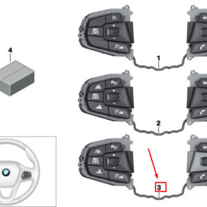 BMW 5 Touring G31 Steering Wheel Multifunction Switches 61319327083 ORIGINAL