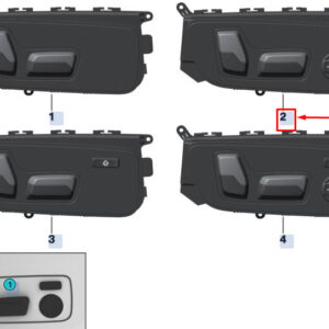 BMW X3 G01 Front Right Seat Adjustment Switch 61316826024 ORIGINAL