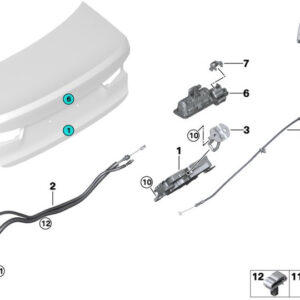 BMW 3 G20 Emergency Unlocking Bowden Cable 51497430621 ORIGINAL