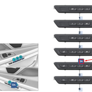 BMW 7 G11 Right Seat Functions Operating Unit 61319382813 ORIGINAL