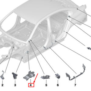 BMW 3 G20 Right Bottom Column A Molded Part 41007463962 ORIGINAL