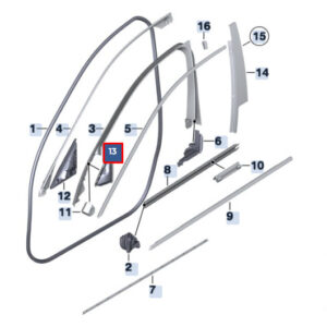 BMW 5 F10 Front Right Loudspeaker Tweeter Cover 51417318798 ORIGINAL