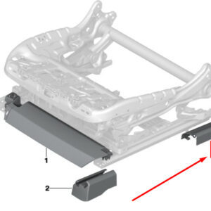 BMW 7 G12 Rear Right Seat Rail Trim 52107991158 7991158 ORIGINAL