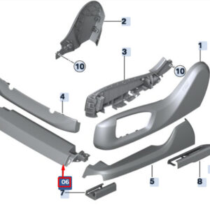 BMW 5 G30 Front Right Upper Rail Finisher 52107335068 ORIGINAL
