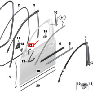BMW 7 G11 Right Door Acoustic Foam Part 51717449944 ORIGINAL
