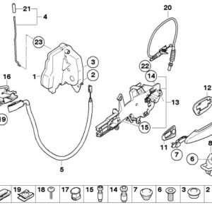 BMW 3 E90 Left Door Exterior Handle 51217060673 7060673 ORIGINAL