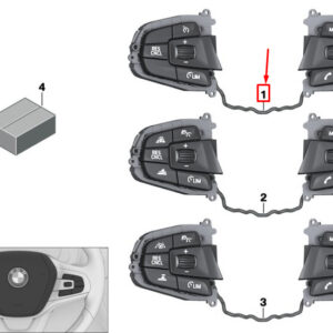 BMW 7 G11 Steering Wheel Multifunction Switches 61319388736 ORIGINAL