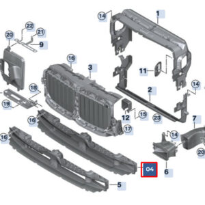BMW X6 G06 Exterior Air Vent Bottom Grille 51749447390 ORIGINAL