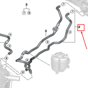 BMW 3 G20 Coolant Feed Hose 64216820398 ORIGINAL