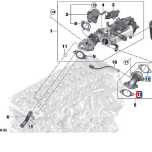 BMW 3 G20 Emission Reduction Cooling Gasket 11719886852 ORIGINAL