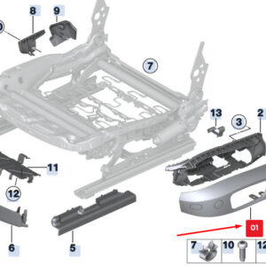 BMW X3 F25 Front Right Outer Seat Trim 52106979654 6979654 ORIGINAL