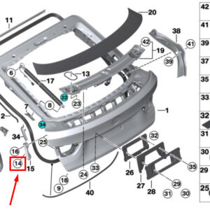 BMW 4 Gran Coupe F36 Rear Liftgate Bump Stop 51247352849 7352849 ORIGINAL