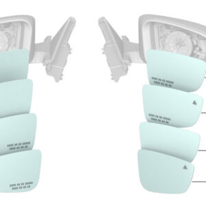 BMW 7 G11 Front Right Door Mirror Glass 51167468656 ORIGINAL