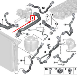 BMW 3 G20 Upper Radiator Hose 17128654853 8654853 ORIGINAL