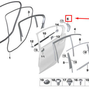 BMW 3 G20 Left Column-C Cover 51437465155 7465155 ORIGINAL