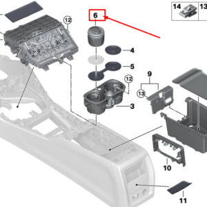 BMW 3 G20 Cupholder Ashtray Insert 51166806845 ORIGINAL