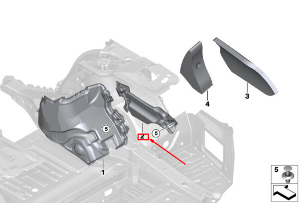 BMW 7 G11 Left Trunk Sound Insulation 51487344683 ORIGINAL