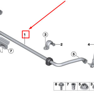 BMW 3 F30 Front Stabilizer W/Rubber Mounting 31356792124 6792124 ORIGINAL