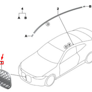 BMW 4 G22 Front Radiator Grille 51117451753 7451753 ORIGINAL
